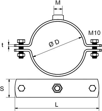 Objímka pr.63mm masív, 1/2", bez gumy, oceľ