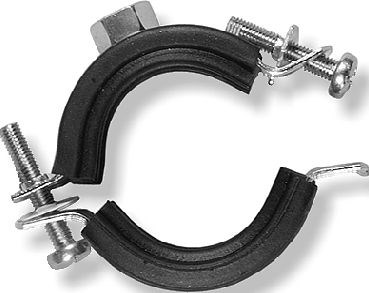 Objímka 17-19mm clip, dvojskrutková, s gumou, oceľ