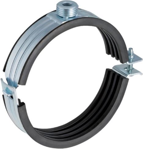 GEBERIT SILENT-DB20 rúrová objímka DN90, M10/G1/2", izolovaná, se závitovým nátrubkom, oceľ, pozink