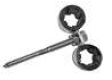 Dvojobjímka 2x22mm s vrutom, s tlmiacou vložkou, oceľ