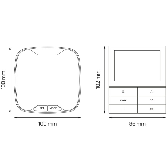 THERMOCONTROL priestorový termostat, s prijímačom, bezdrôtový, Wi-Fi (sada)