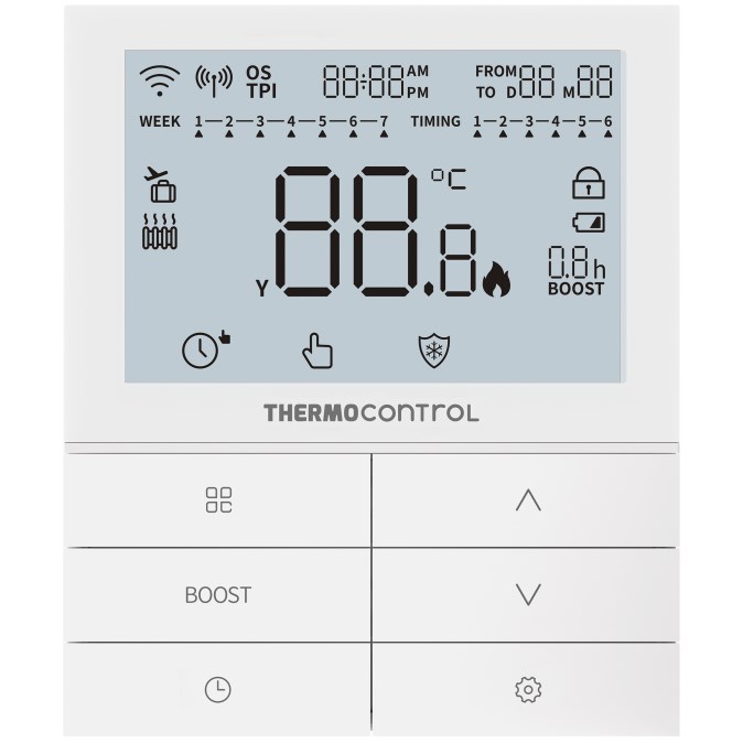 THERMOCONTROL priestorový termostat, s prijímačom, bezdrôtový, Wi-Fi (sada)