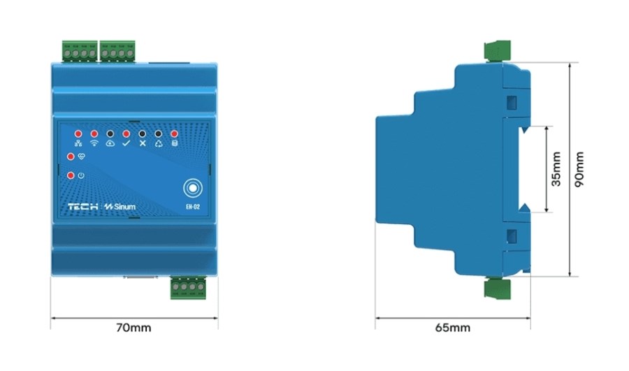 TECH CONTROLLERS SINUM EH-02 24V ústredňa, na DIN lištu