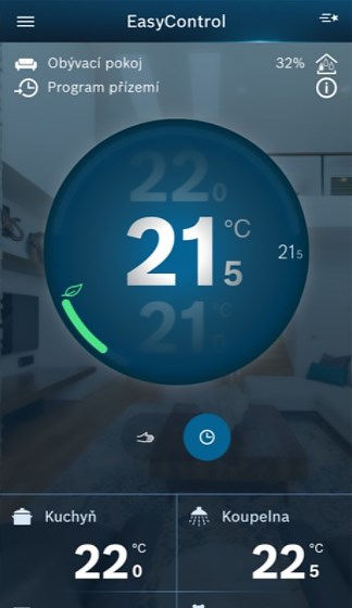 BOSCH EASYCONTROL CT 200 B priestorový termostat, drôtový, Wi-Fi, čierna