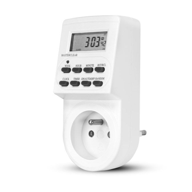 ELEKTROBOCK digitálna spínacia zásuvka, 230V, biela