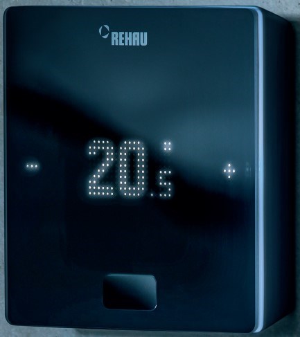 REHAU NEA SMART 2.0 priestorový termostat, so snímačom teploty a vlhkosti, drôtový, čierna