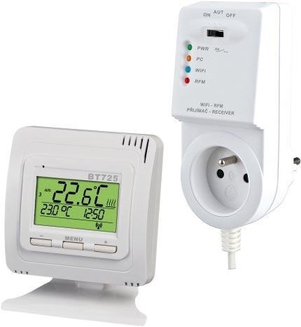 ELEKTROBOCK BT725 priestorový termostat, s prijímačom do zásuvky, bezdrôtový, Wi-Fi