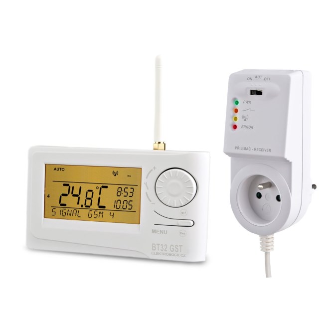 ELEKTROBOCK priestorový termostat, s GSM modulom a prijímačom do zásuvky, bezdrôtový