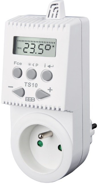 ELEKTROBOCK TS10 tepelne spínaná zásuvka 230V, biela