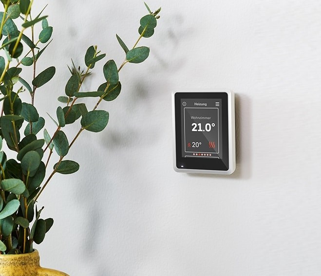 NIBE RMU S40 priestorový termostat, so snímačom vlhkosti, pre tepelné čerpadlo, bezdrôtové/drôtové pripojenie, Wi-Fi
