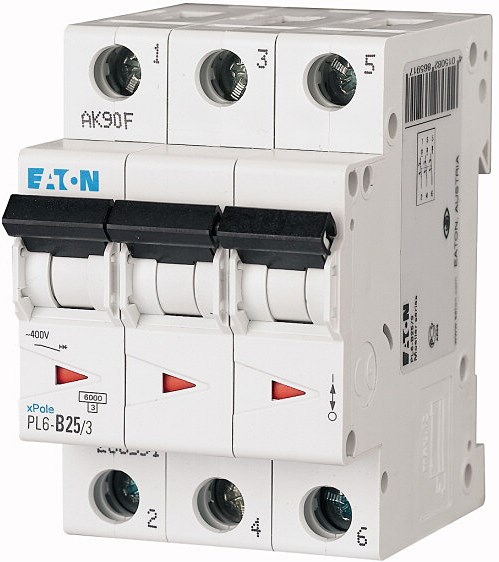 EATON PL6-B25/3 istič 6kA, 25A, B, trojpólový