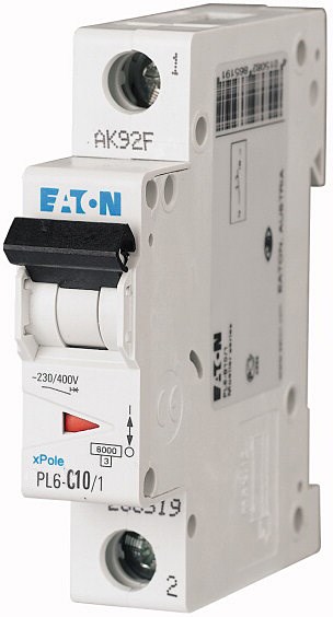 EATON PL6-C10/1 istič 6kA, 10A, C, jednopólový