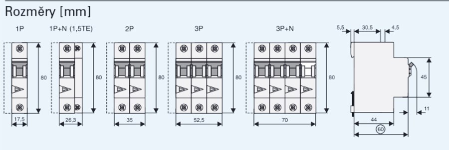 EATON PL7-B32/1 istič 10kA, 32A, B, jednopólový