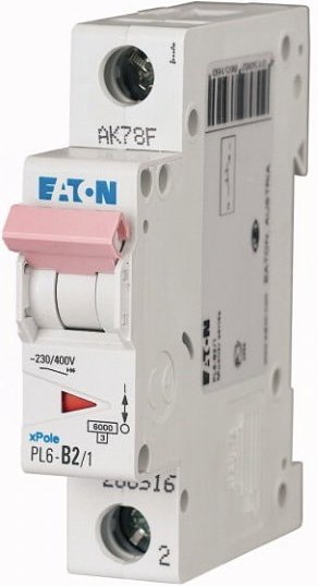 EATON PL6-B2/1 istič 6kA, 2A, B, jednopólový