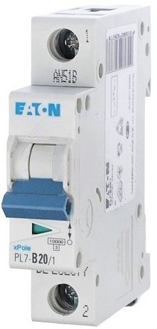 EATON PL7-B20/1 istič 10kA, 20A, B, jednopólový
