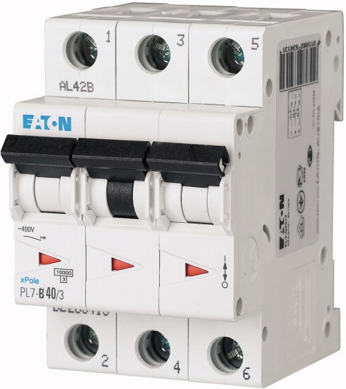EATON PL7-B40/3 istič 10kA, 40A, B, trojpólový