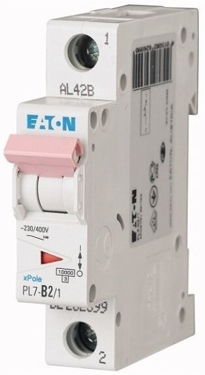EATON PL7-B2/1 istič 10kA, 2A, B, jednopólový
