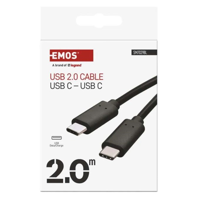 EMOS nabíjací a dátový kábel 2 m, USB-C/USB-C