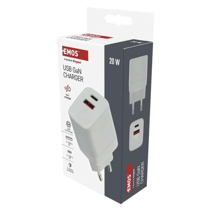EMOS USB adaptér 20 W, do siete, PD, univerzálny