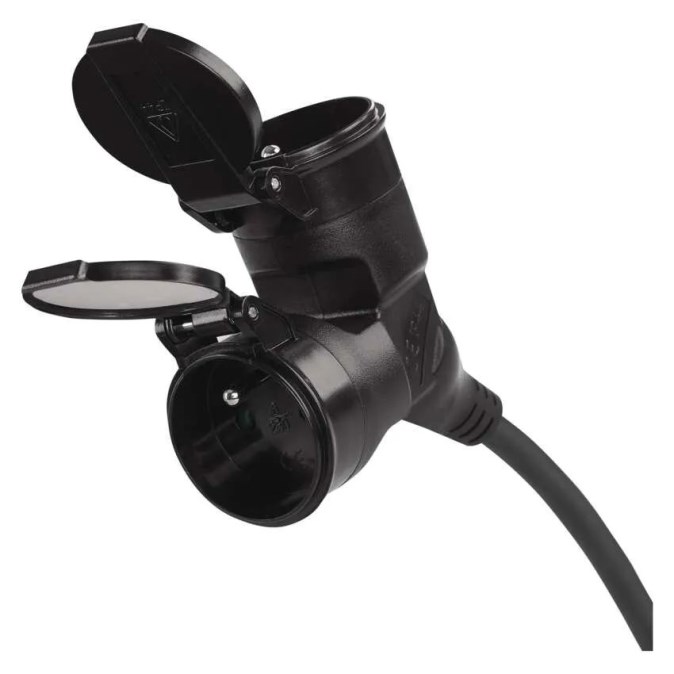 EMOS P0603PTK predlžovací kábel 20 m, IP44 + nabíjacie LED svietidlo P3214 (sada)