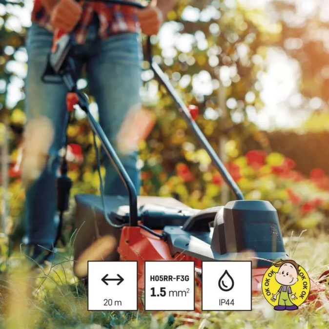 EMOS P0603PTK predlžovací kábel 20 m, IP44 + nabíjacie LED svietidlo P3214 (sada)
