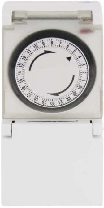 EMOS spínacia zásuvka 230V, IP44, mechanická, vonkajšia, biela