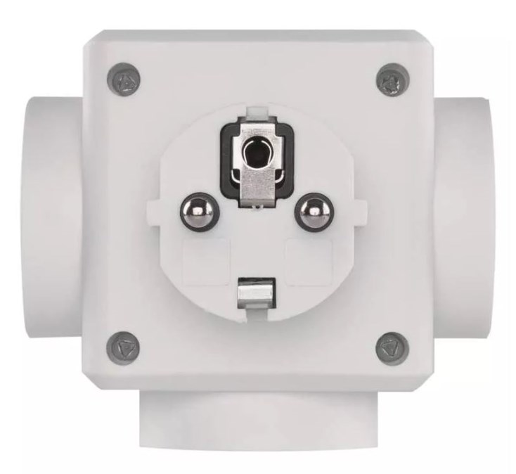 EMOS zásuvka 250V~/16A, rozbočovací 3x, plast, USB, biela