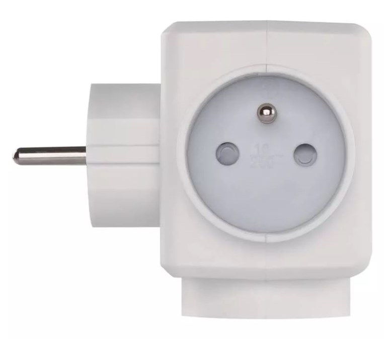 EMOS zásuvka 250V~/16A, rozbočovací 3x, plast, USB, biela