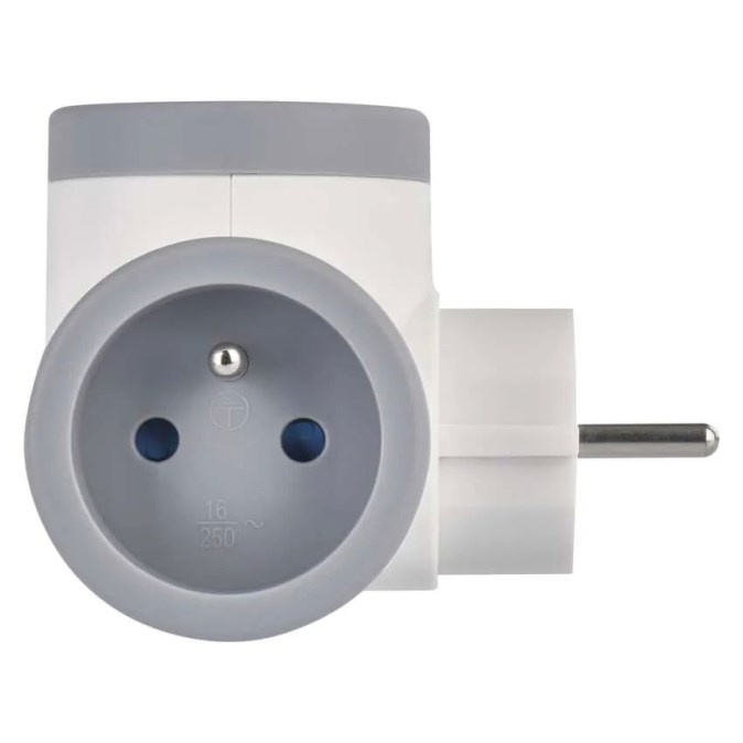 EMOS zásuvka 250V~/16A, rozbočovacia 2x, s USB-A a USB-C, plast, bielo-šedá