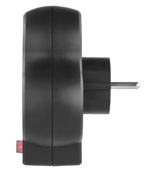 EMOS zásuvka 250V~/16A, rozbočovací 2x, s USB-A a USB-C, plast, čierna