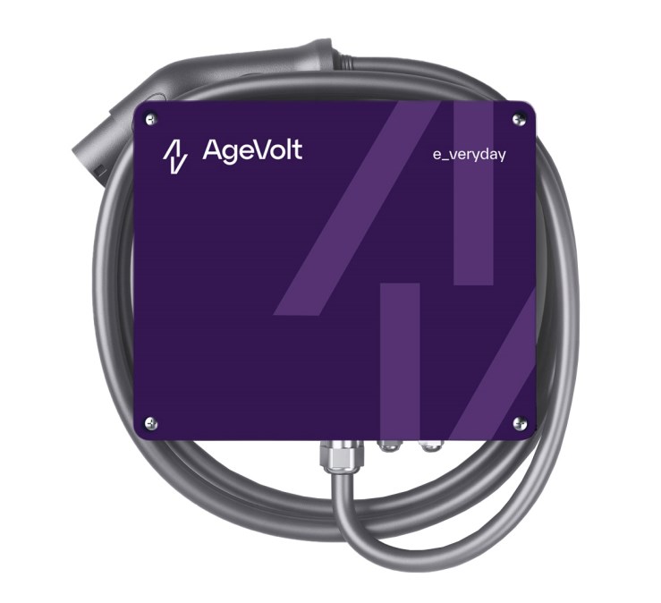 AGEVOLT WALLBOX ONE nabíjacia stanica 1x22kW, typ 2, s rovným káblom + istič B32 a prúdový chránič