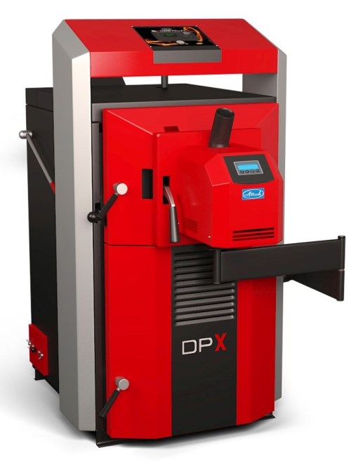ATTACK DPX 30 COMBI PELLET kotol na drevo/pelety 30 kW, splyňovací + horák
