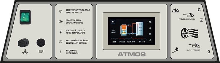 ATMOS DC25GS kotol na drevo 25 kW, splyňovací, ľavý + regulácia ACD 04