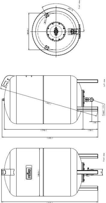 REFLEX REFIX DT300/10 expanzná nádoba 300l, 10bar, Flowjet Rp 5/4", zelená