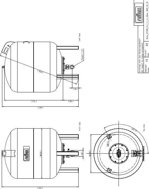 REFLEX REFIX DT200/10 expanzná nádoba 200l, 10bar, Flowjet Rp 5/4", zelená