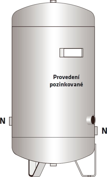 REFLEX REFIX ZLS 80/10 tlaková nádoba 80l, 10bar, pozinkovaná