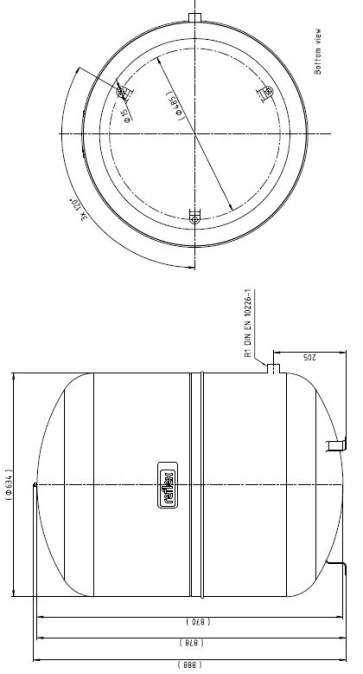 REFLEX S 250/10 expanzná nádoba 250l, 10bar, šedá