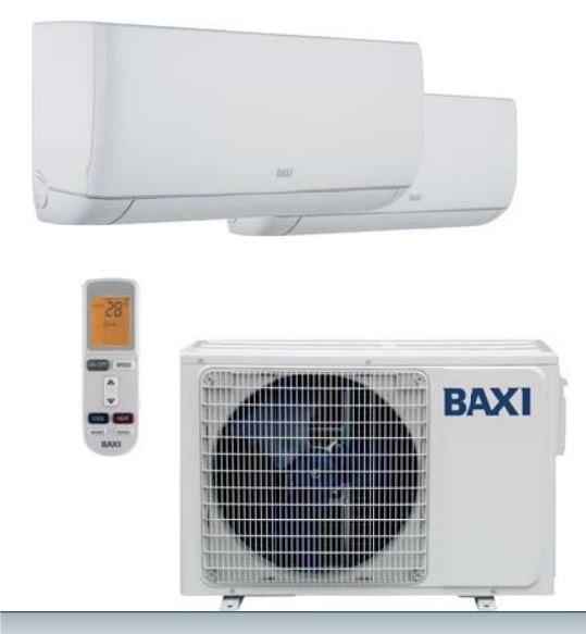BAXI ASTRA 20/35 DUAL vonkajšia a 2 vnútorné jednotky klimatizácie 5,3 kW (komplet)