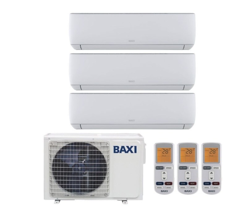 BAXI ASTRA TRIAL SPLIT vonkajšia a 3 vnútorné jednotky klimatizácie 7,9 kW (komplet)