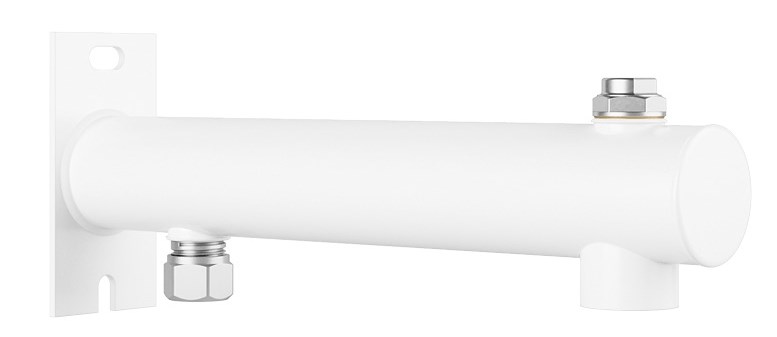 DUCO konzola 3/4"x15mm, pre upevnenie a pripojenie expanzných nádob, biela
