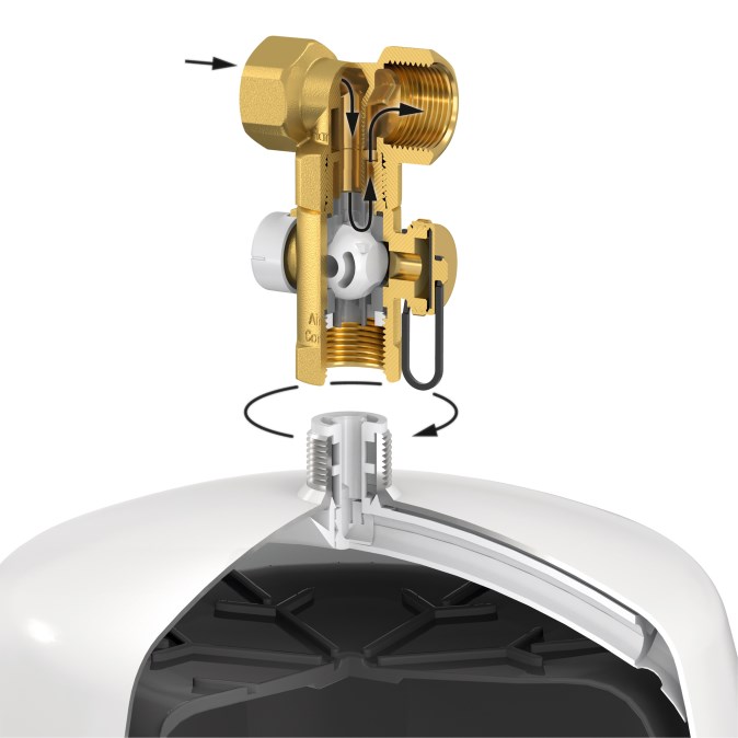 FLAMCO AIRFIXCONTROL servisná armatúra, G3/4" × G3/4"F