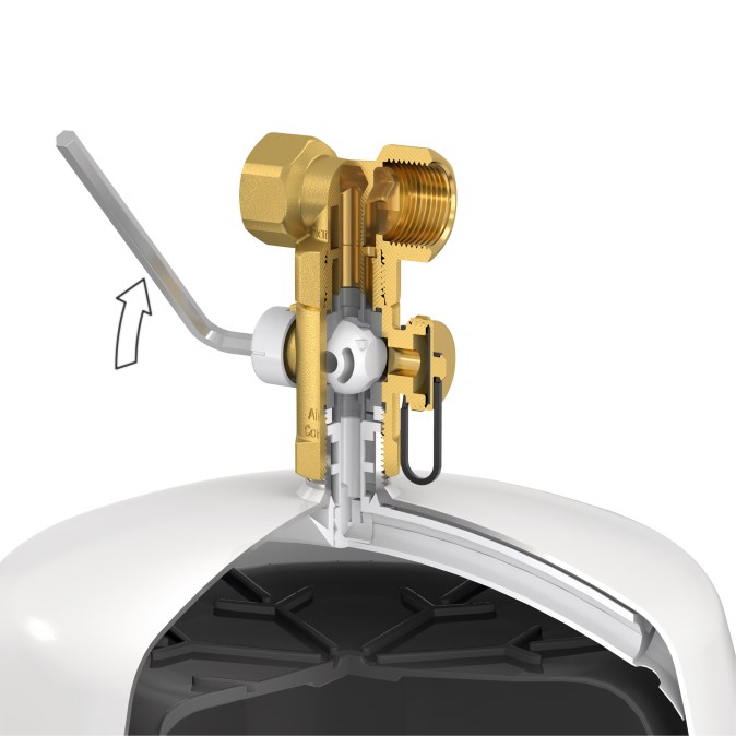 FLAMCO AIRFIXCONTROL servisná armatúra, G3/4" × G3/4"F