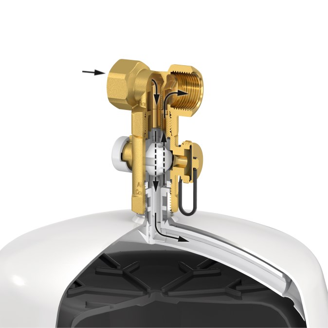 FLAMCO AIRFIXCONTROL servisná armatúra, G3/4" × G3/4"F