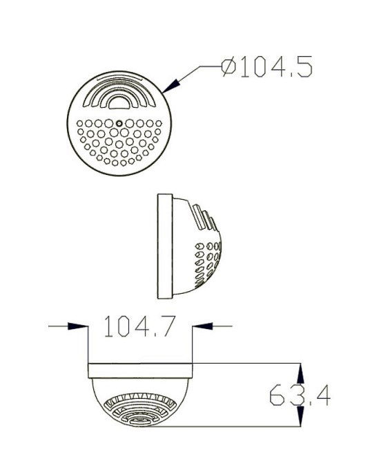 ZEHNDER RENOVENTIL vetracia mriežka pr.104,5 mm, pevné lamely, plast, biela