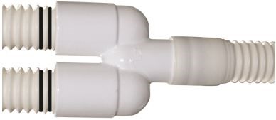 Y-kus 20mm, pre spojenie kondenzátnych hadíc, s O-krúžkami, biela