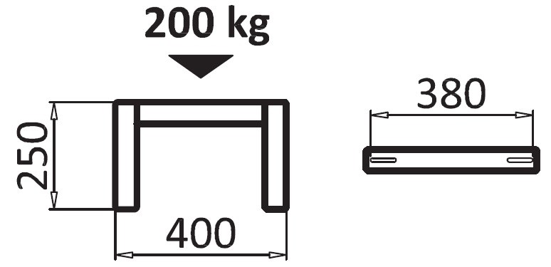 BAXI antivibračný stojan 480-830 mm, 200 kg, podlahový, kov