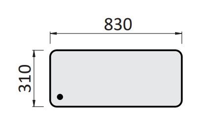 BAXI vaňa na kondenzát 830x310 mm, kov