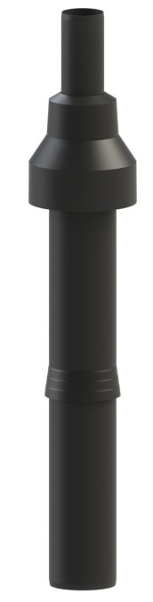 ALMEVA LIL/LIK strešný nadstavec 80/125mm, 1,1m, nastaviteľný, komplet, plast, čierna