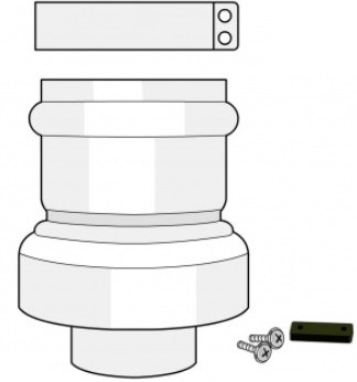 ARISTON koaxiálny adaptér 60/100/2x80, redukovaný, s prírubou, s uzavretým saním vzduchu