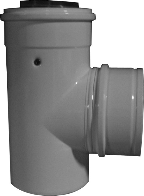 BAXI koaxiálny T-kus revízny, 60/100mm, koaxiálne oddymenie, pre priamu montáž
